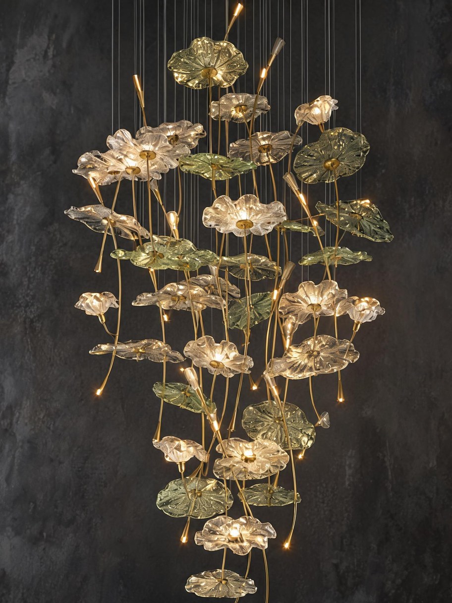 Flora Cascading Glass Chandelier